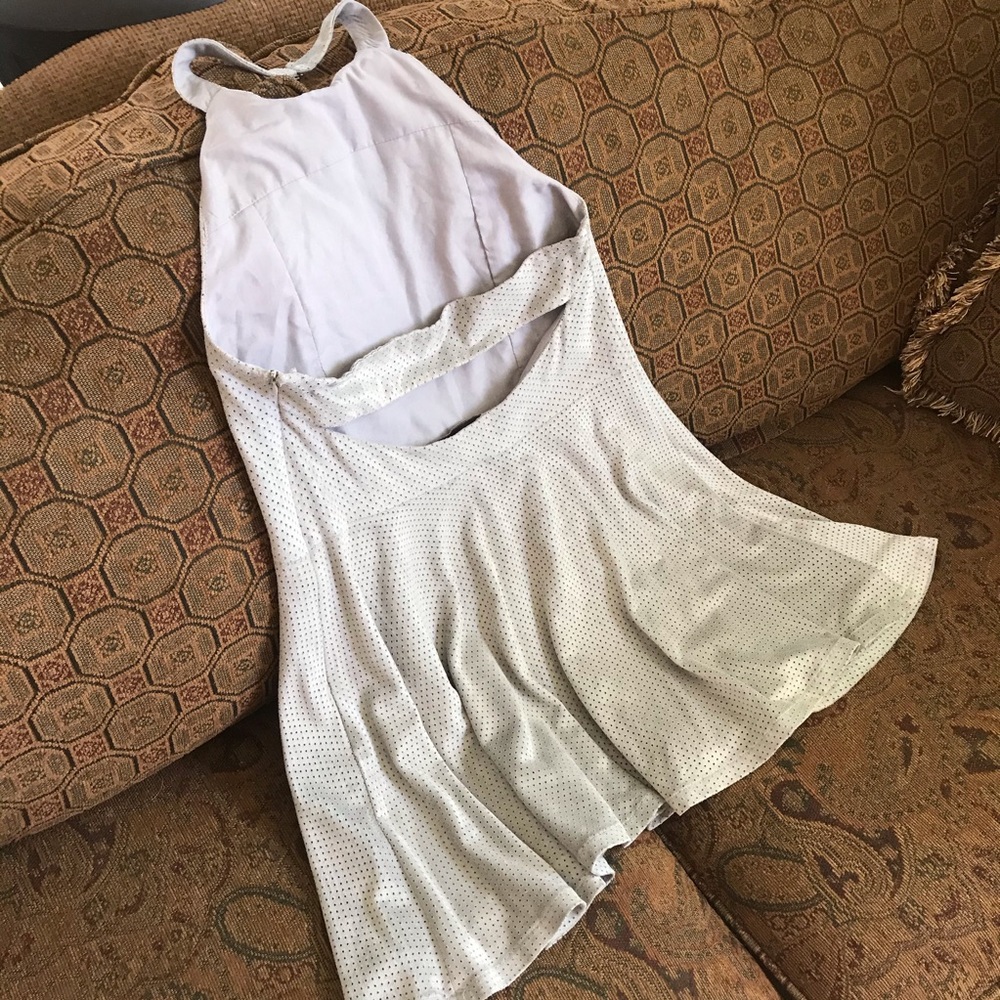 Grey Faux Suede Mini Dress